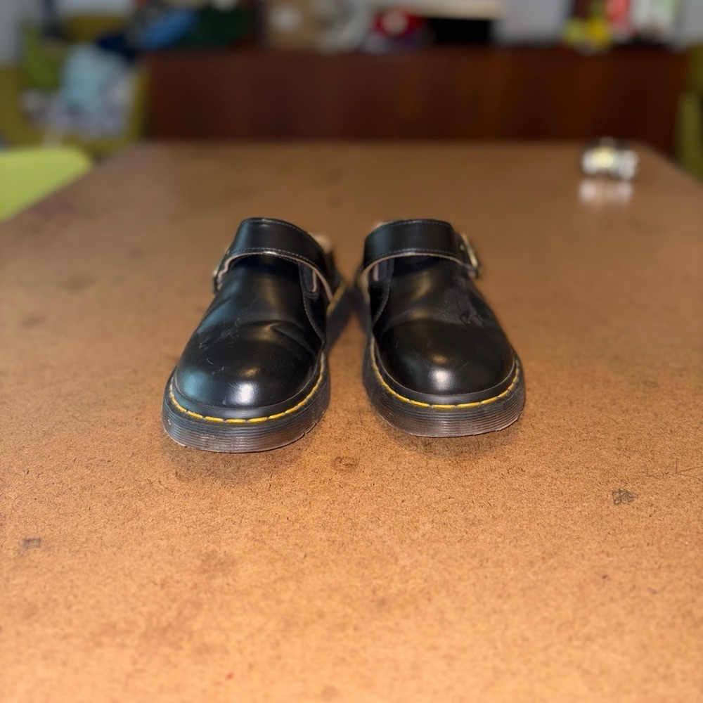 Dr. Martens Black Leather Isham Mules